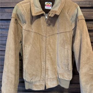 VTG Lined Miller Denver Colorado Outerwear Jacket Mens MED Brown Western Trucker